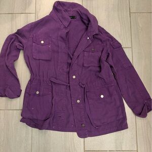 Purple Button-Up Jacket